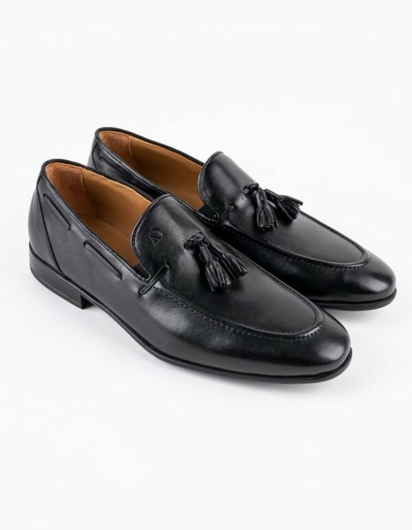 Chaussures en cuir noir pour homme Luca - CLA06 Noir