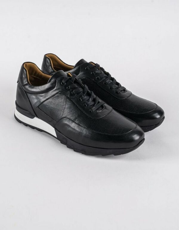 Chaussures en cuir noir pour homme Nino SK02/H Noir