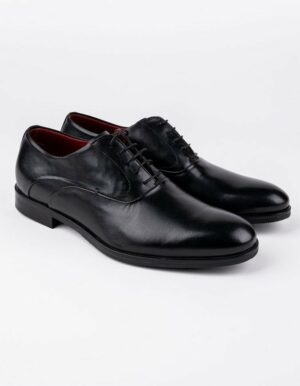 Chaussure en cuir noir et semelle TR extralight. Dante - DB04 Noir