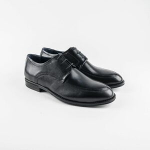 Chaussures en cuir noir et semelles TR extralight. Carlo - CH11 Noir.