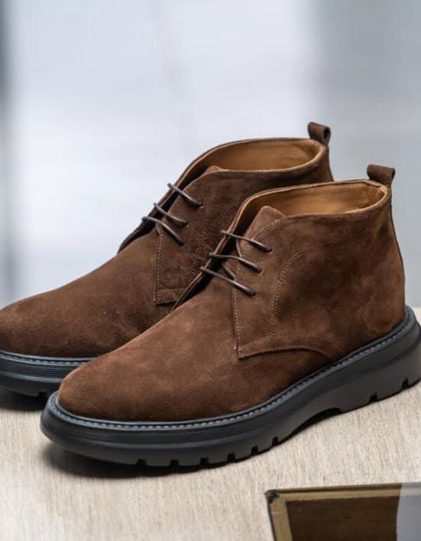 Boots en Cuir -110 DAIM CAMEL