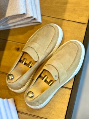 CHAUSSURE HOMME DAIM BEIGE -3204