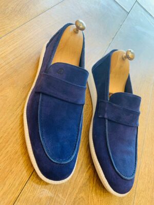 MOCASSIN HOMME - 2401 DAIM BLEU