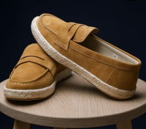 MOCASSIN FEMME -HLF DAIM CAMEL