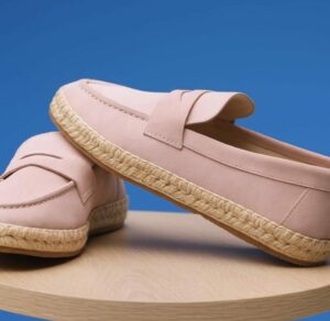 mocassin femme HLF -daim rose