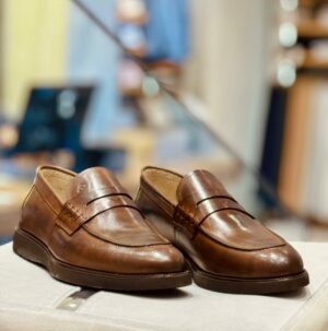 CHAUSSURE HOMME CUIR -7407 MARRON