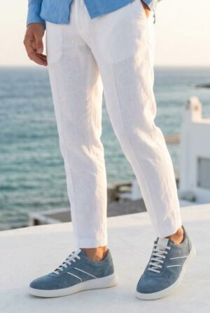 BASKETS HOMME - 3601 DAIM BLEU CIEL