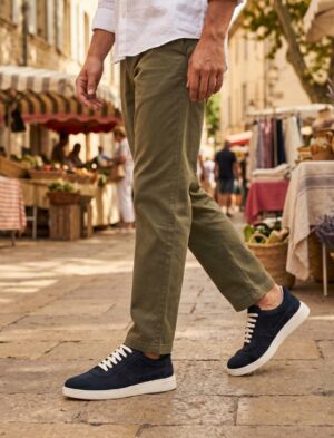 BASKETS HOMME - 3602 DAIM BLEU FONCE